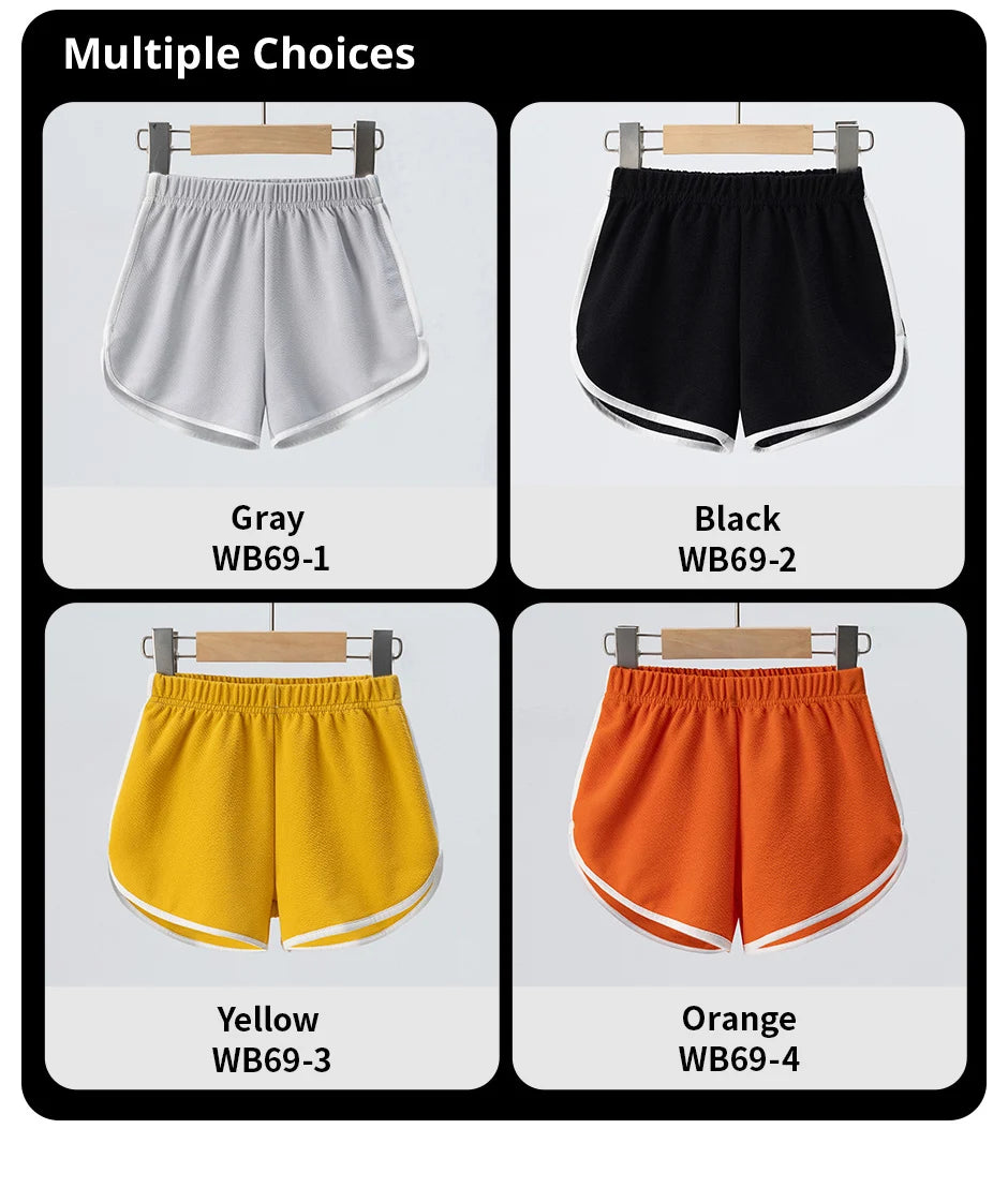 4/1 Pcs Children's Summer Solid Color Basic Small Hot Pants Boys Sports Casual Shorts Girls Fashion Joker Comfortable Beach Pant