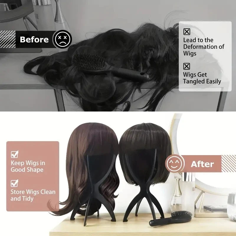 Tool Travel Stand For All Wigs Wig Stand Portable Collapsible Holder Durable Wig Display 13.2 Inch