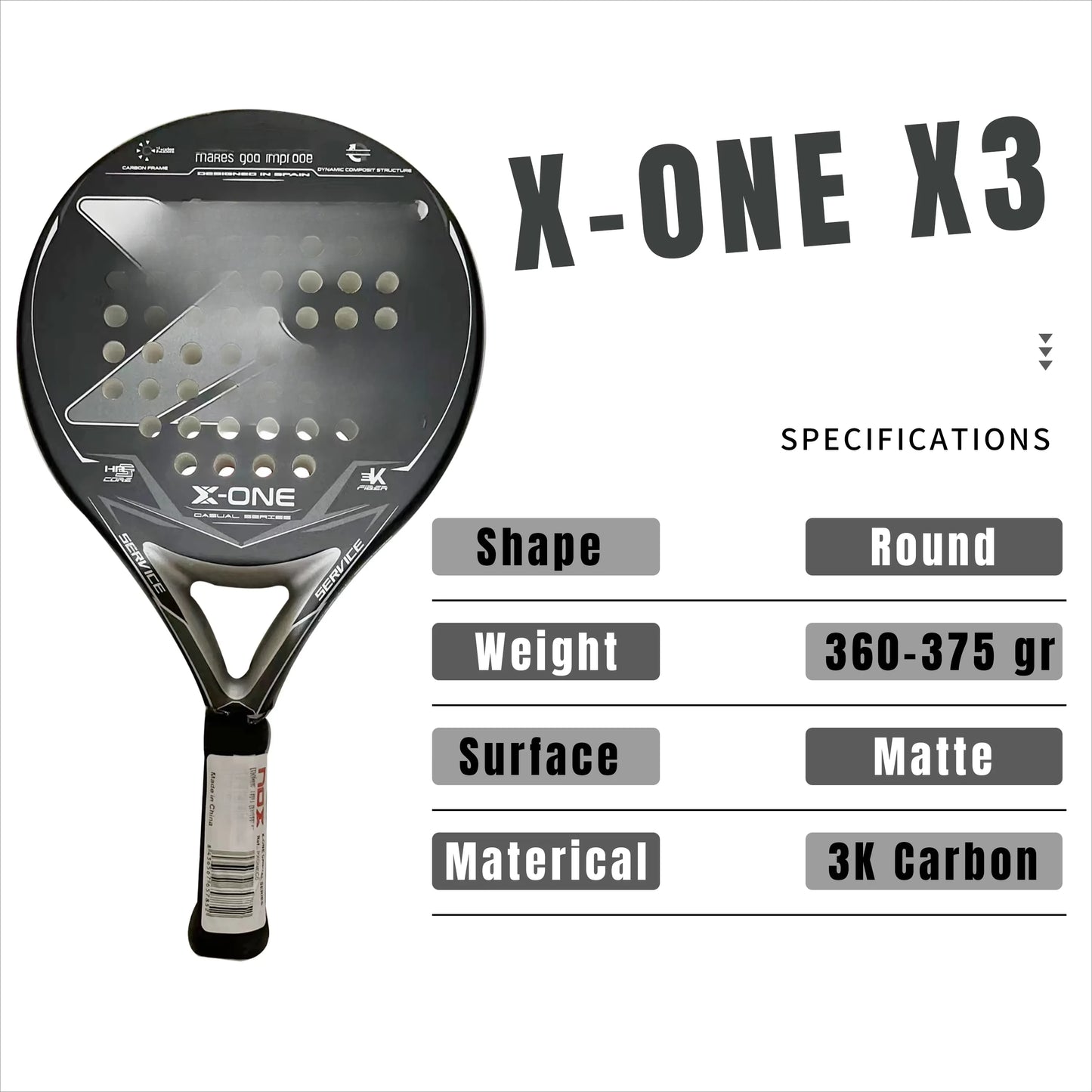 Professional Padel Tennis Racket, Soft Face Carbon Fiber, EVA Memory Paddle, Sports Racquet, Outdoor Equipment for Men and Women