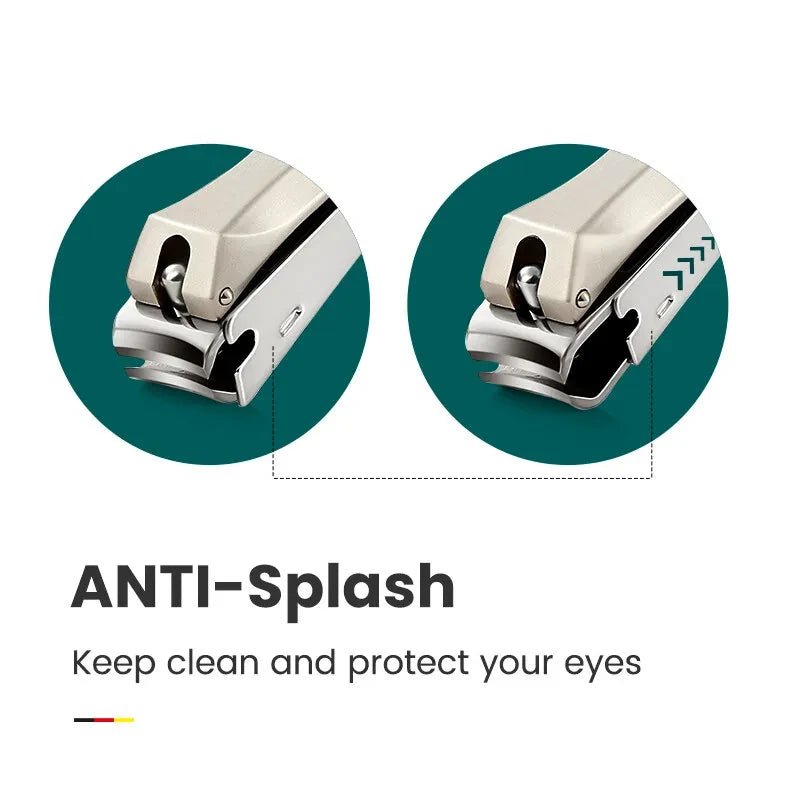 Anti Splash Nail Clippers Stainless Steel Fingernail Cutter Manicure Tools Bionics Design Nail Trimmer