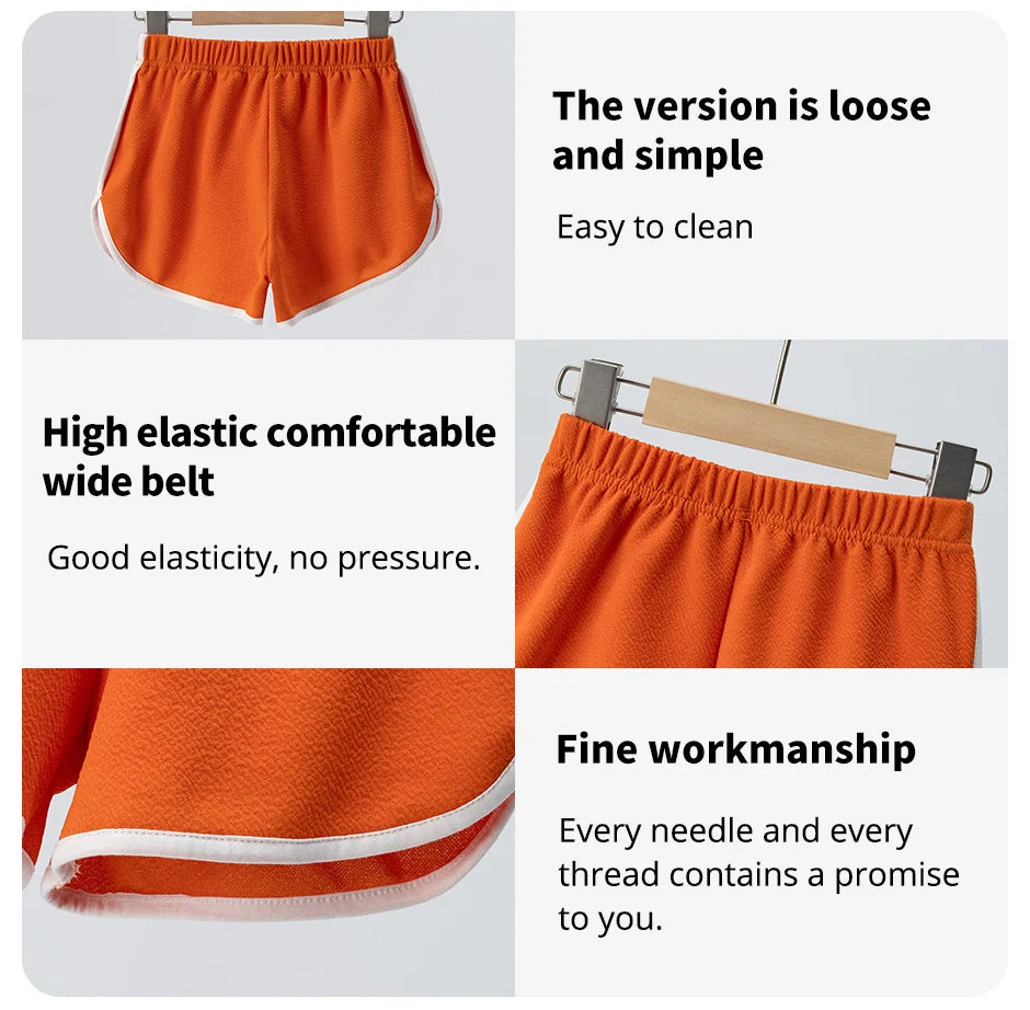 4/1 Pcs Children's Summer Solid Color Basic Small Hot Pants Boys Sports Casual Shorts Girls Fashion Joker Comfortable Beach Pant