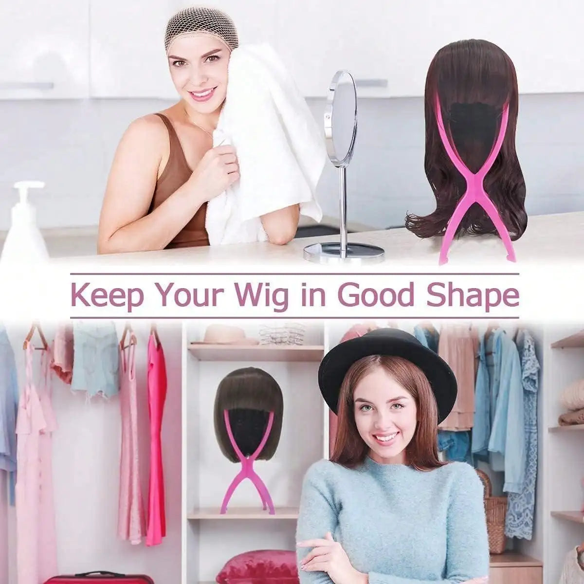 Tool Travel Stand For All Wigs Wig Stand Portable Collapsible Holder Durable Wig Display 13.2 Inch