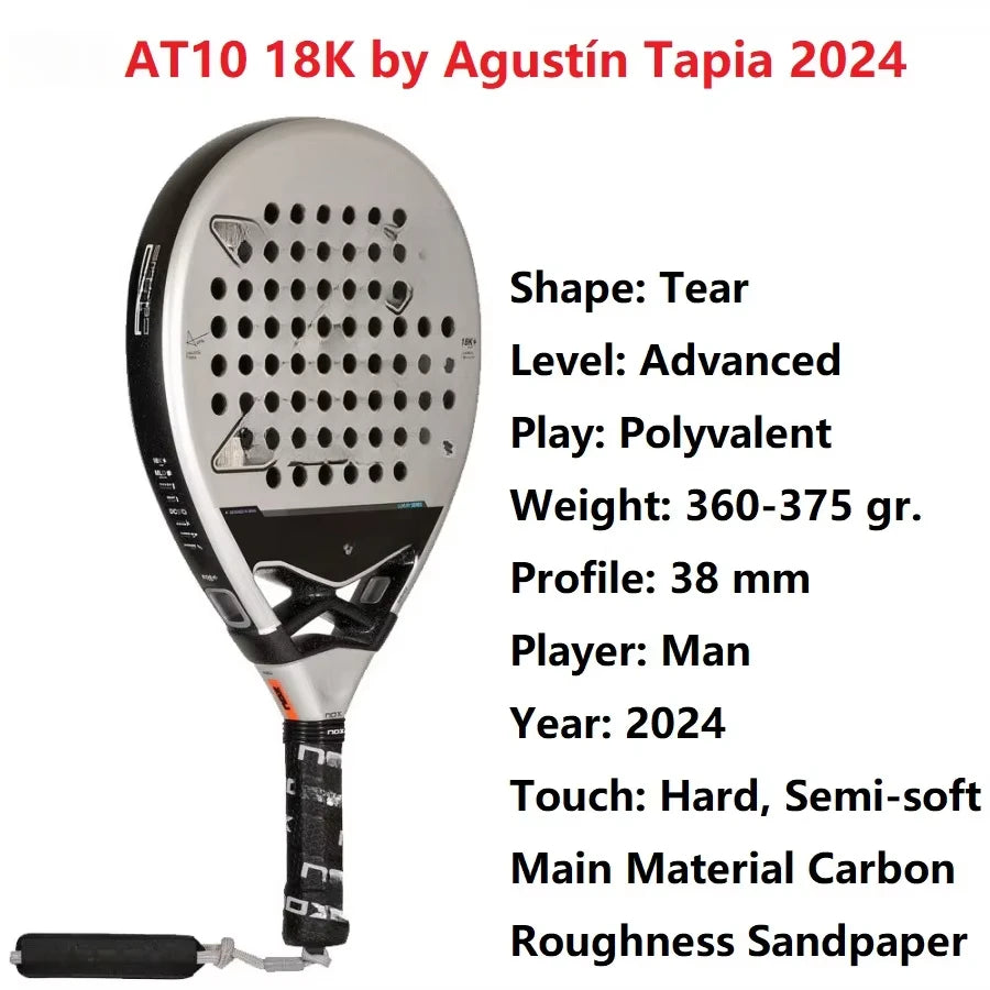 Professional Padel Tennis Racket, Soft Face Carbon Fiber, EVA Memory Paddle, Sports Racquet, Outdoor Equipment for Men and Women