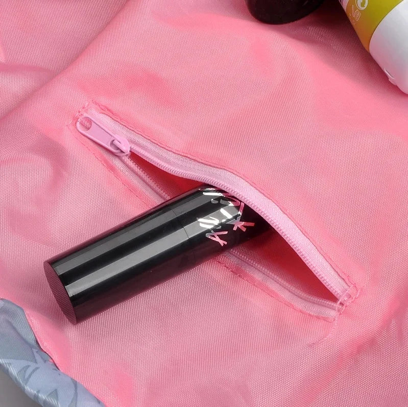 Women Drawstring Cosmetic Bag Travel Storage Makeup Bag Organizer Female Make Up Pouch Portable Waterproof Toiletry Beauty Case