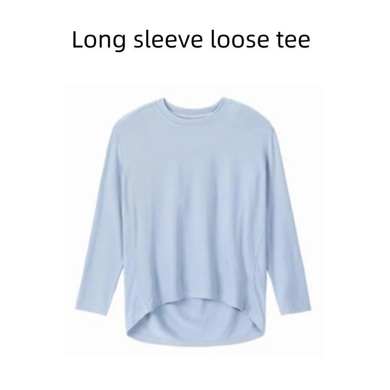 AP 2025 SS loose modal tee with colored denim jeans skirt teen girls women spring summer fashion jeans skirts loose tee