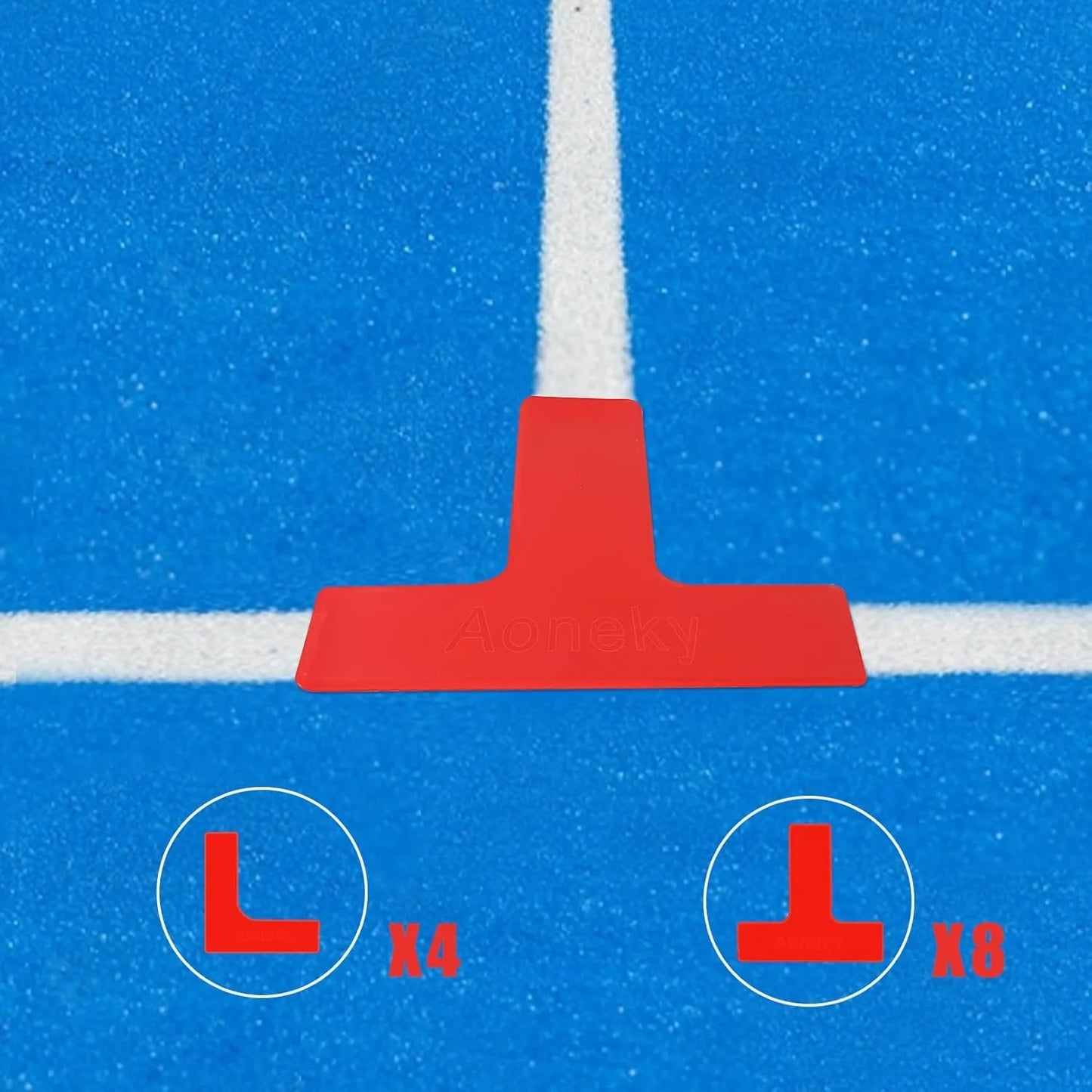 Pickleball Court Lines Marker Lines Marking Set Portable Markers Set Lines Badminton Court Line for Outdoor Driveway Pickleball