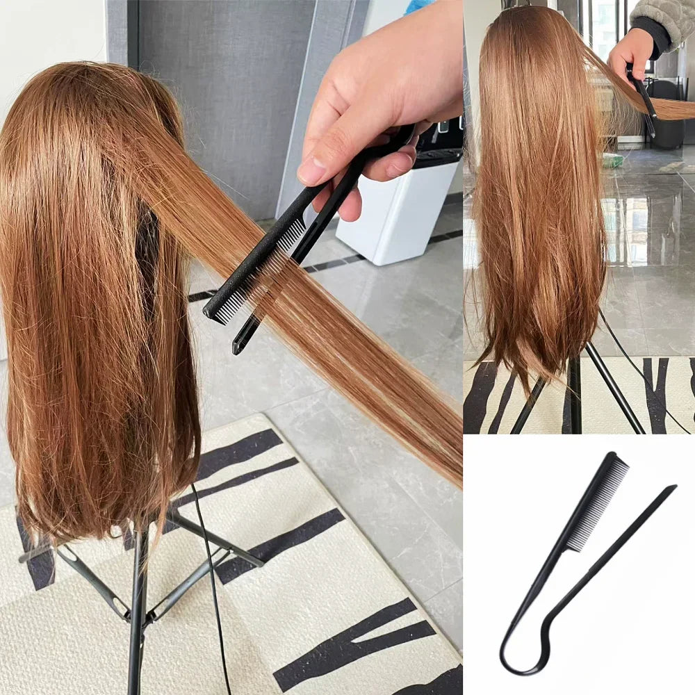 Comb Hairdressing V-Comb Messy Hair Finishing Straightening Splint Comb - Hair Styling Tool Clip special for hair wigs