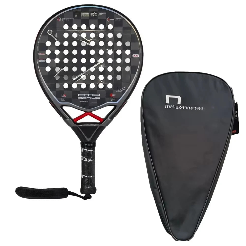 Professional Padel Tennis Racket, Soft Face Carbon Fiber, EVA Memory Paddle, Sports Racquet, Outdoor Equipment for Men and Women
