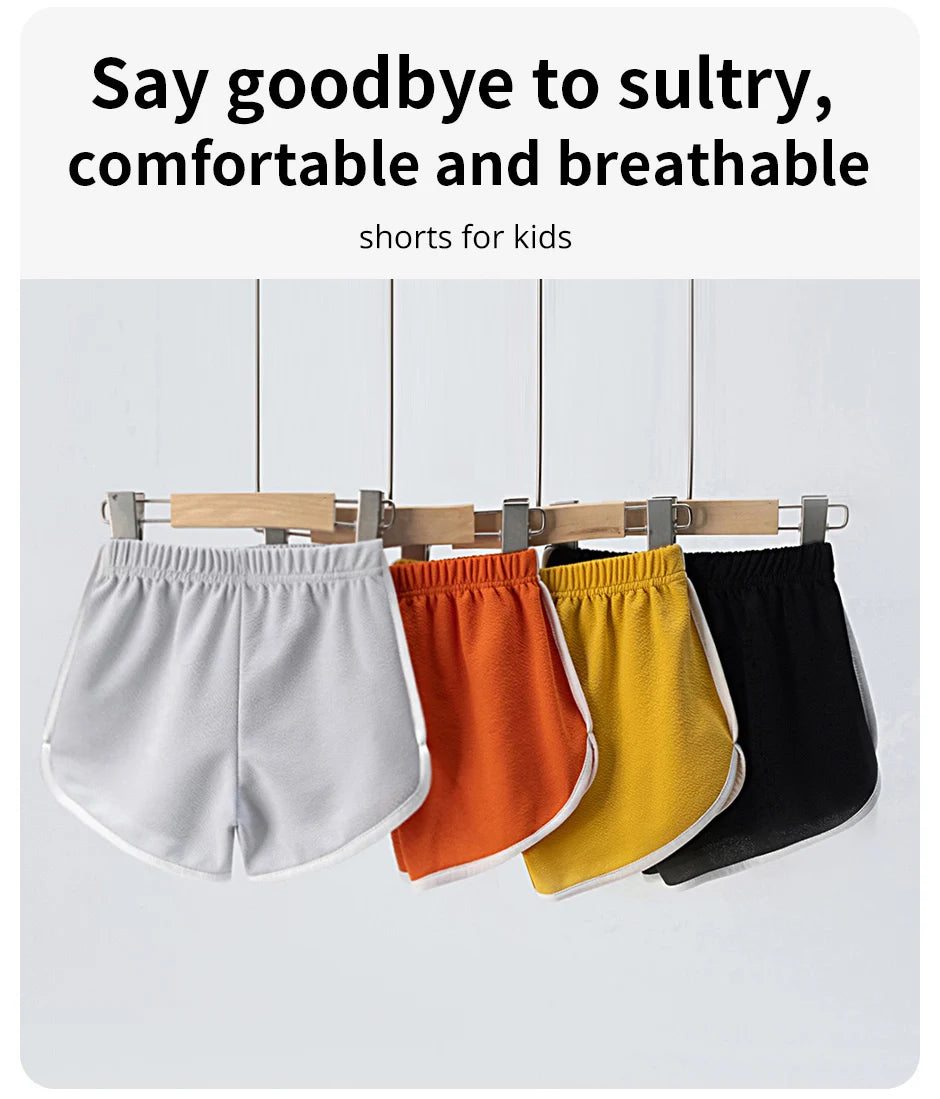 4/1 Pcs Children's Summer Solid Color Basic Small Hot Pants Boys Sports Casual Shorts Girls Fashion Joker Comfortable Beach Pant