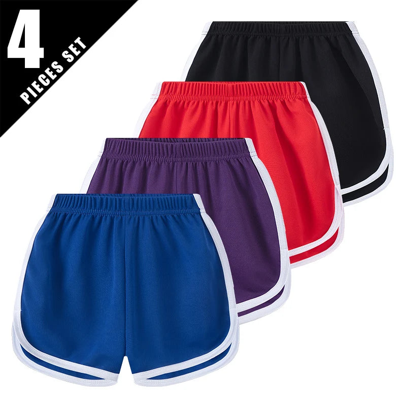4/1 Pcs Children's Summer Solid Color Basic Small Hot Pants Boys Sports Casual Shorts Girls Fashion Joker Comfortable Beach Pant