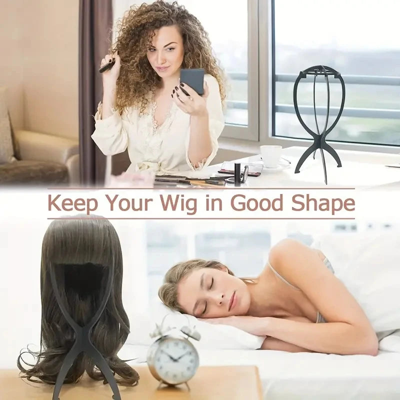 Tool Travel Stand For All Wigs Wig Stand Portable Collapsible Holder Durable Wig Display 13.2 Inch
