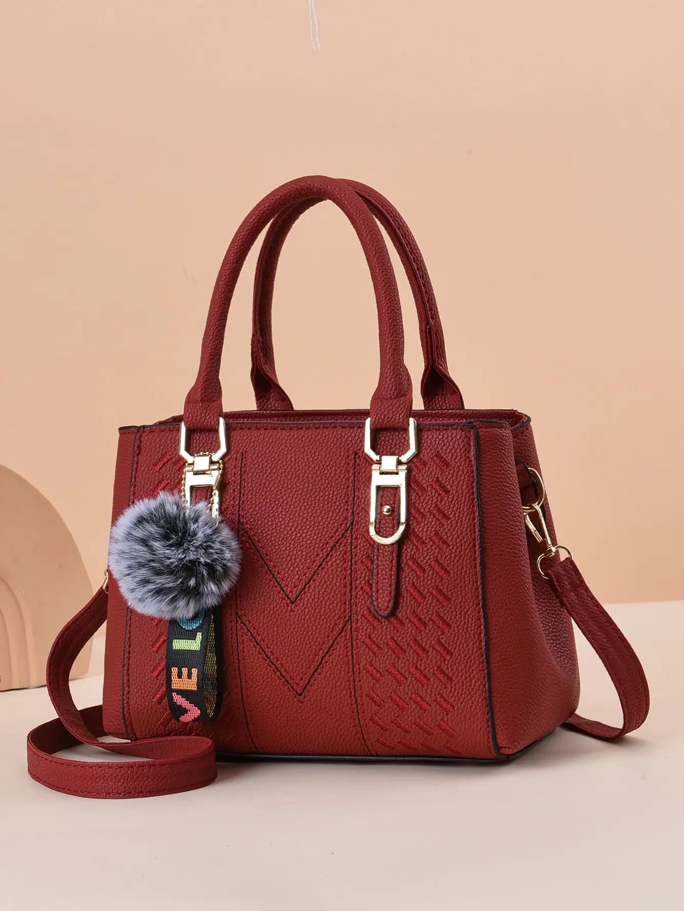 Fashionable and minimalist large capacity embroidered women's crossbody bag, a daily handbag for use