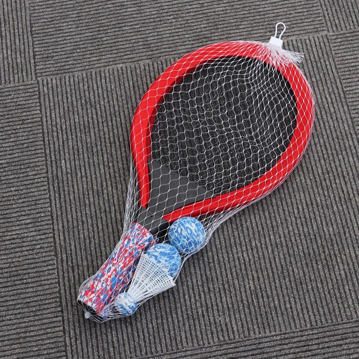 Kids Tennis Rackets Set Children Beach Ball Sports Game Plastic Outdoor Oval Props Toddler Shape Playing EVA Material Durable