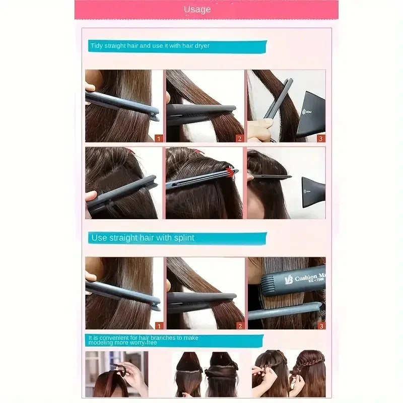 Comb Hairdressing V-Comb Messy Hair Finishing Straightening Splint Comb - Hair Styling Tool Clip special for hair wigs