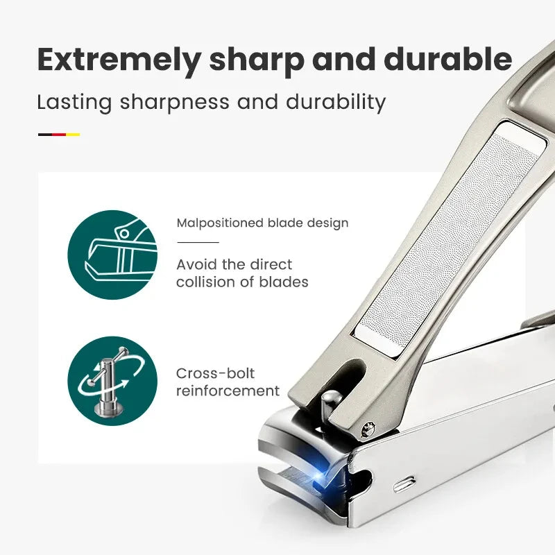 Anti Splash Nail Clippers Stainless Steel Fingernail Cutter Manicure Tools Bionics Design Nail Trimmer