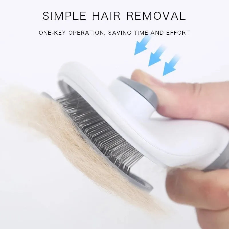 Dog Brush Cat Comb Pet Self Cleaning Hair Remover Brush For Dogs Cats Puppy Kitten Grooming Tools Dog Dematting Comb