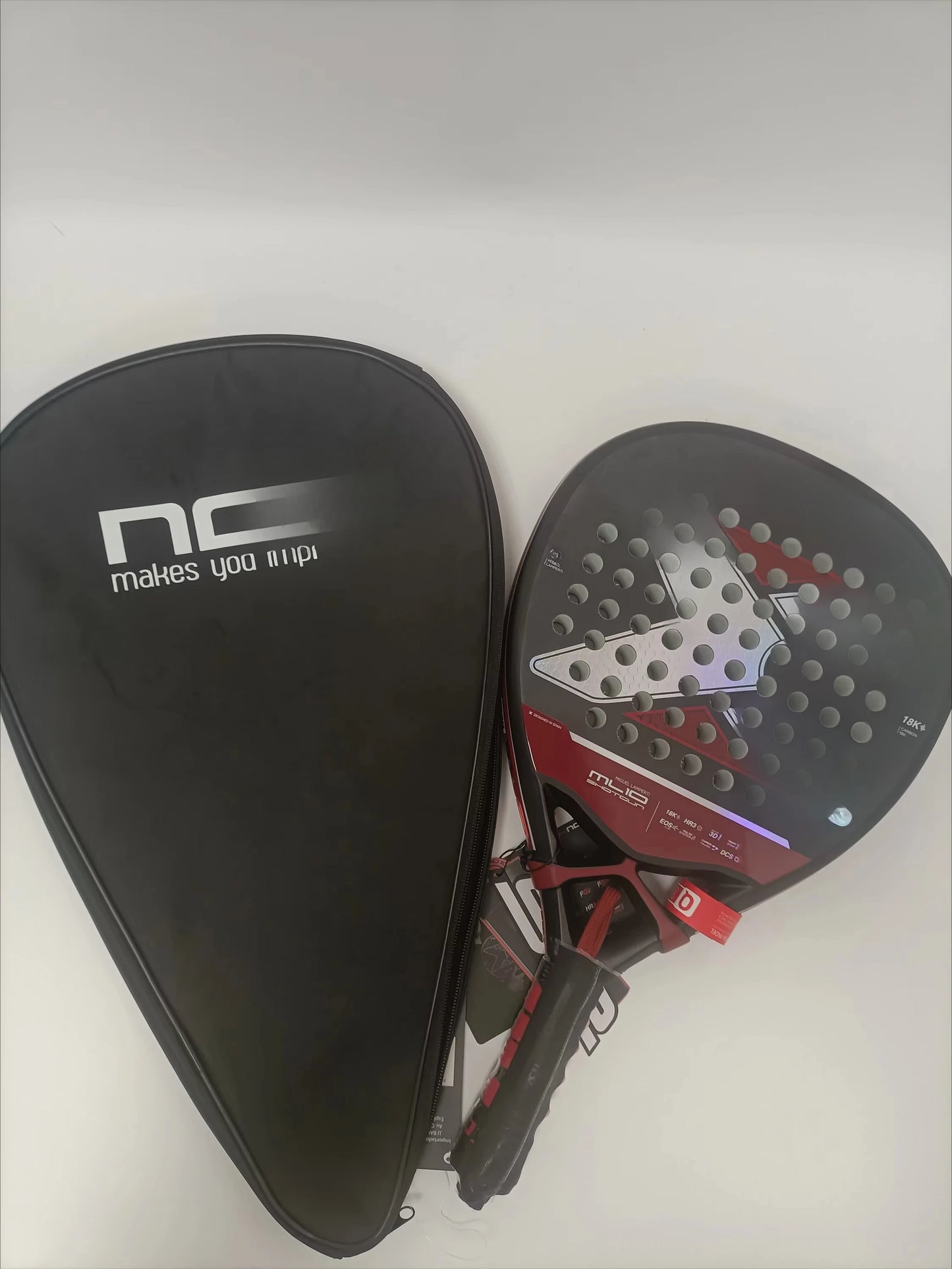 Professional Padel Tennis Racket, Soft Face Carbon Fiber, EVA Memory Paddle, Sports Racquet, Outdoor Equipment for Men and Women
