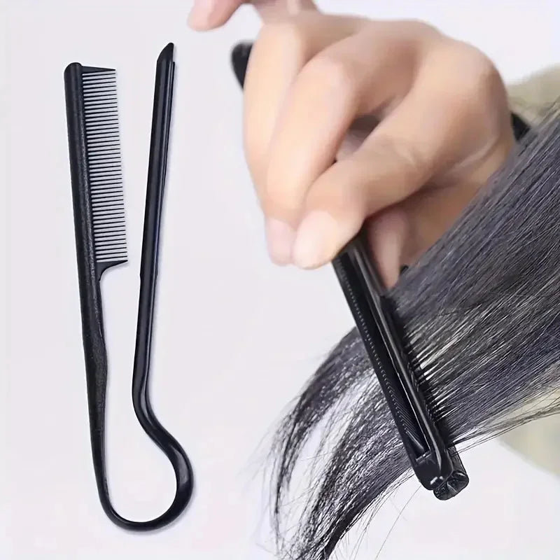 Comb Hairdressing V-Comb Messy Hair Finishing Straightening Splint Comb - Hair Styling Tool Clip special for hair wigs