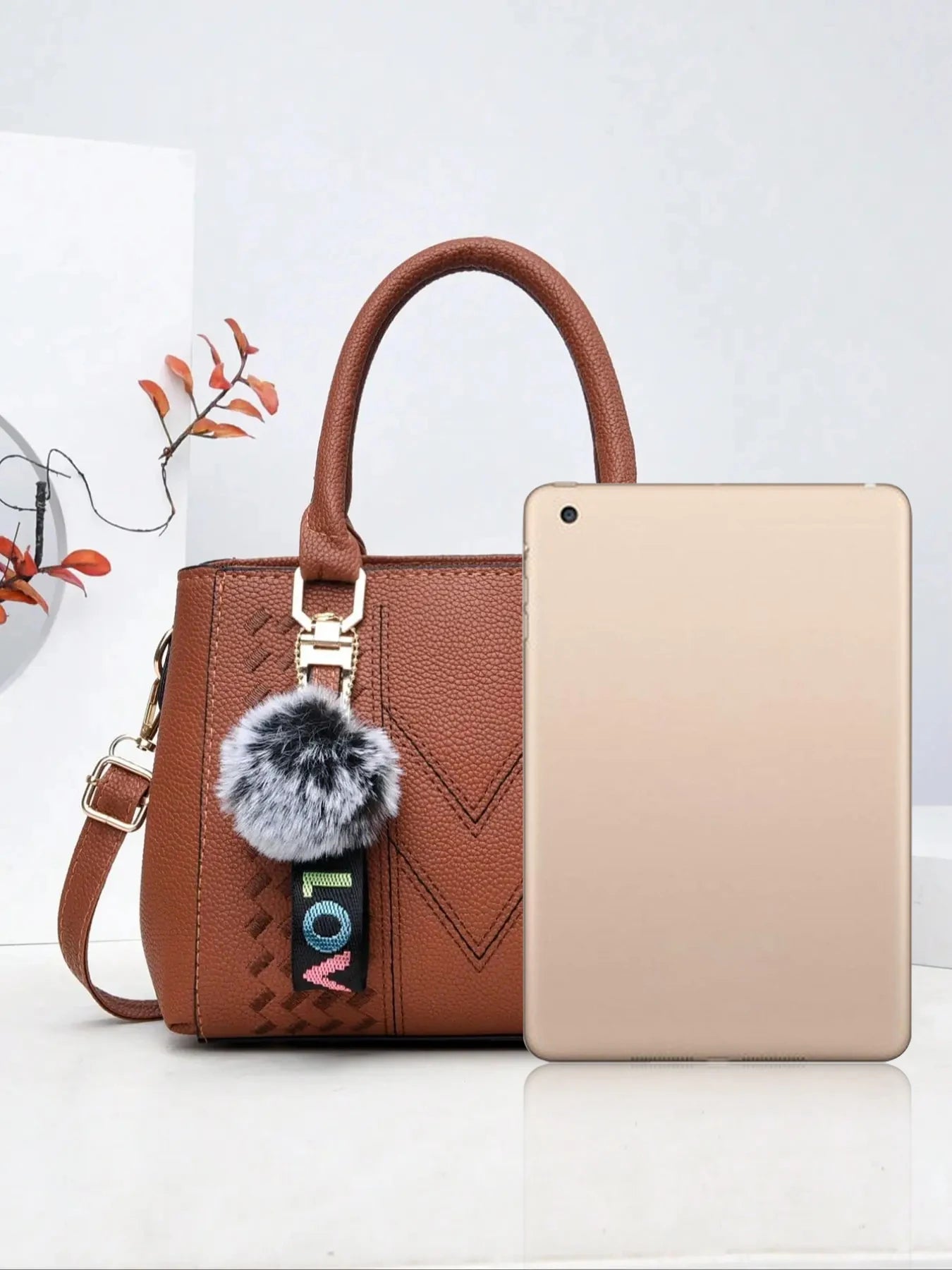 Fashionable and minimalist large capacity embroidered women's crossbody bag, a daily handbag for use