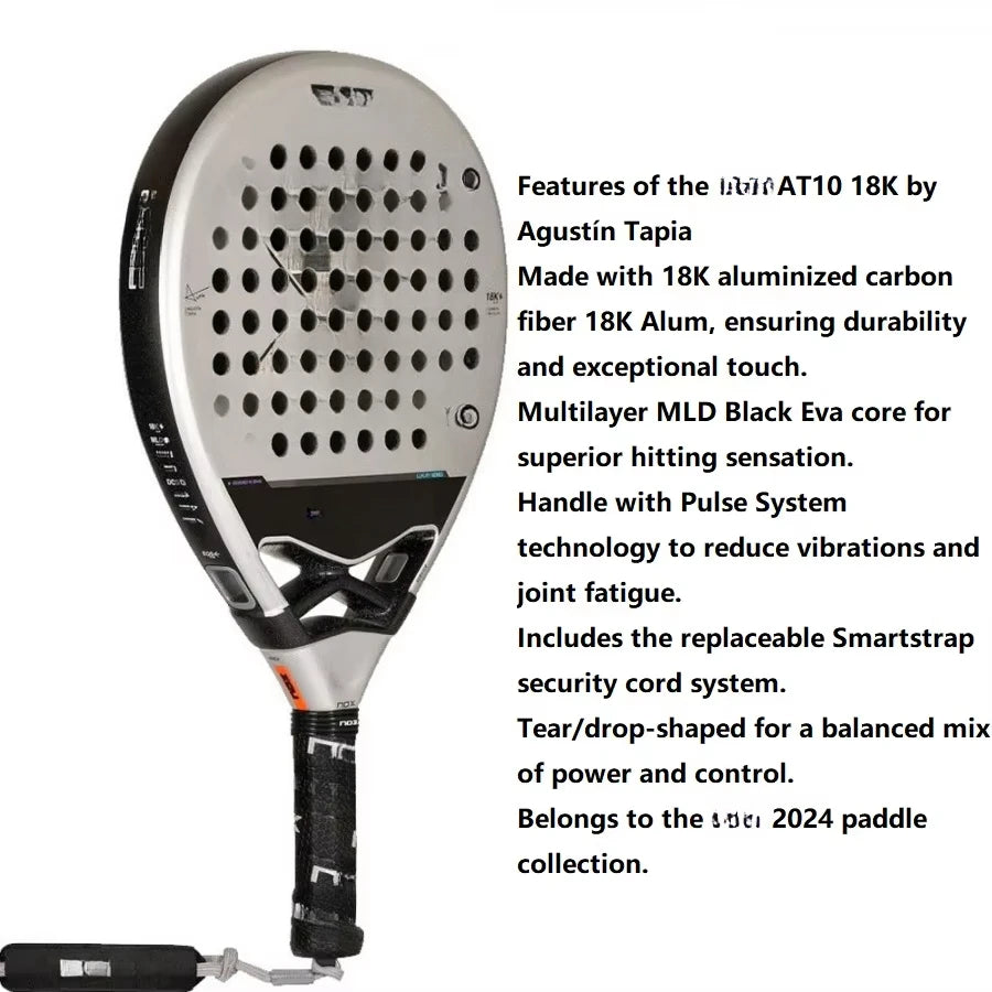 Professional Padel Tennis Racket, Soft Face Carbon Fiber, EVA Memory Paddle, Sports Racquet, Outdoor Equipment for Men and Women