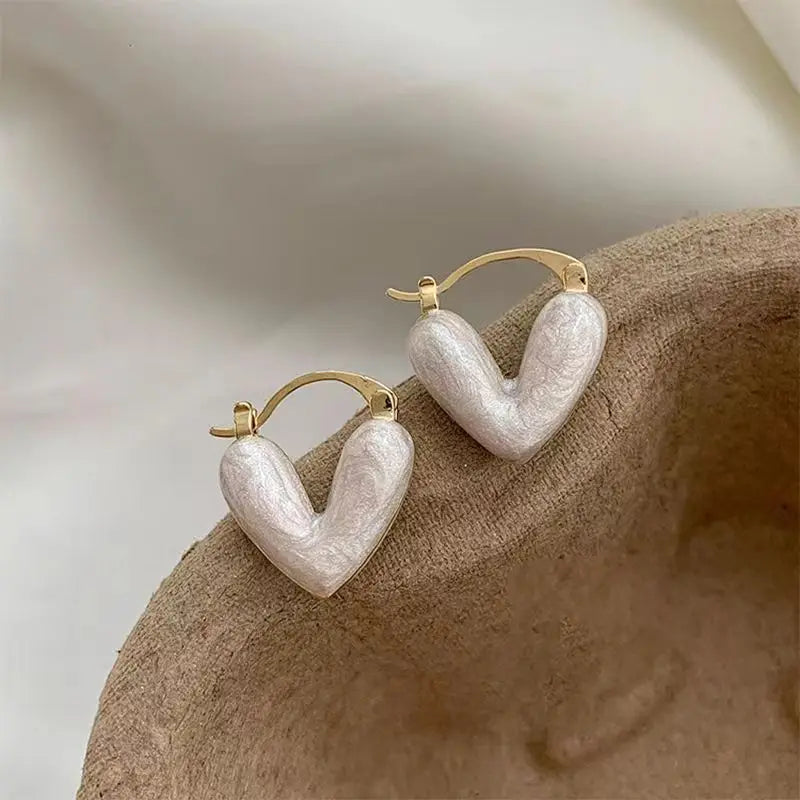 ZAKOL French Imitation Pearl Hoop Earring Small Round Circel Earrings For Women Minimalist Jewelry Elegant Gift