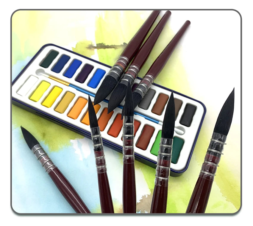 1Pcs Artist Hand-Painting Drawing Brushes Professional Watercolor Brush Pen for Water Color Painting Drawing School Art Supplies