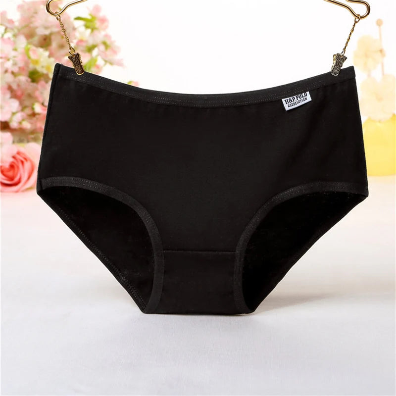 7Pcs/Lot Plus Size Underwear Women's Panties Cotton Girl Brief Sexy Lingeries Shorts Underpant Solid Panty Female Intimate M-4XL