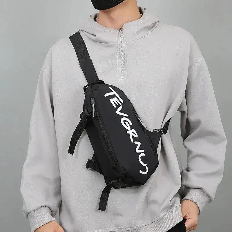 Nylon Chest Bag Trendy and Fashionable Women's Shoulder Bag Sports and Leisure Men's Oblique Straddle Bag