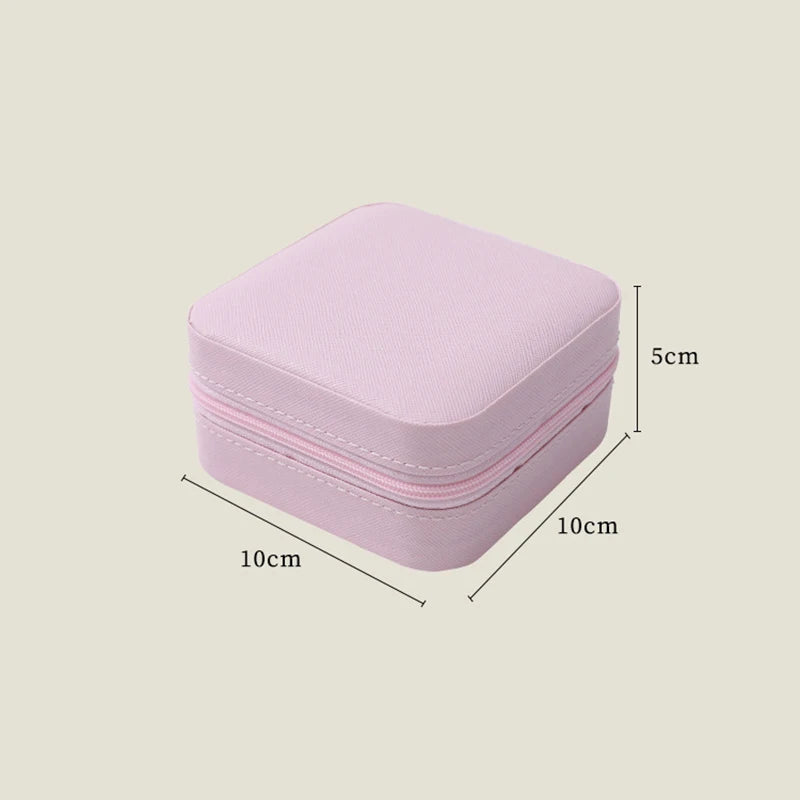 Simple Jewelry Box Wholesale Travel Portable Ring Necklace Earrings Studs Earrings Storage Box Jewelry Organizer