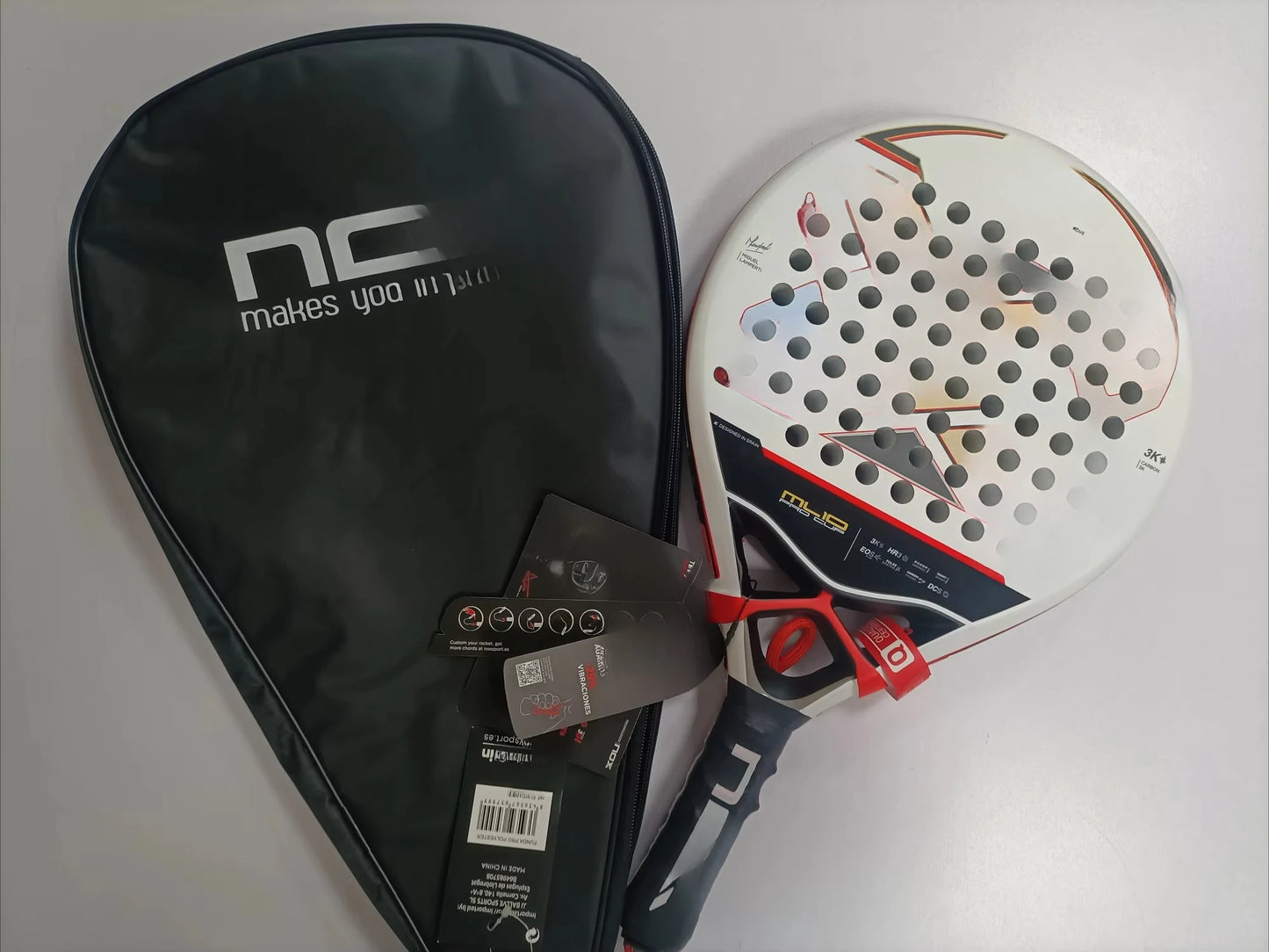 Professional Padel Tennis Racket, Soft Face Carbon Fiber, EVA Memory Paddle, Sports Racquet, Outdoor Equipment for Men and Women