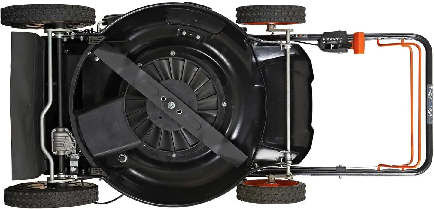 22 in 201cc Select PACE 6 Speed CVT High Wheel RWD 3-in-1 Gas Walk Behind Self Propelled Lawn Mower, Black