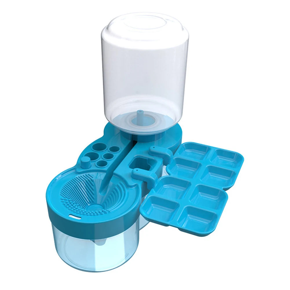 Paint Brush Washer with Drain Button Paint Brush Clean Device Automatic Water Circulation for Acrylic Water Based Painting Brush