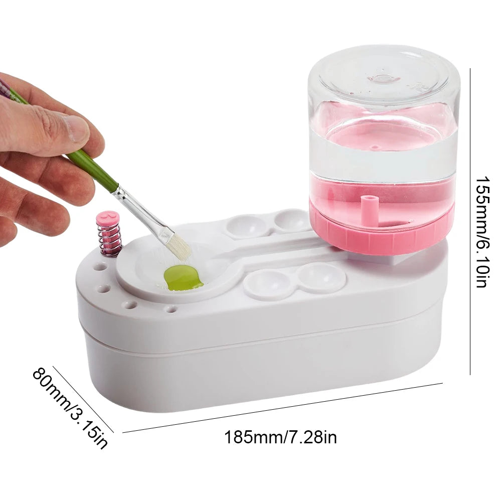 Paint Brush Washer with Drain Button Paint Brush Clean Device Automatic Water Circulation for Acrylic Water Based Painting Brush