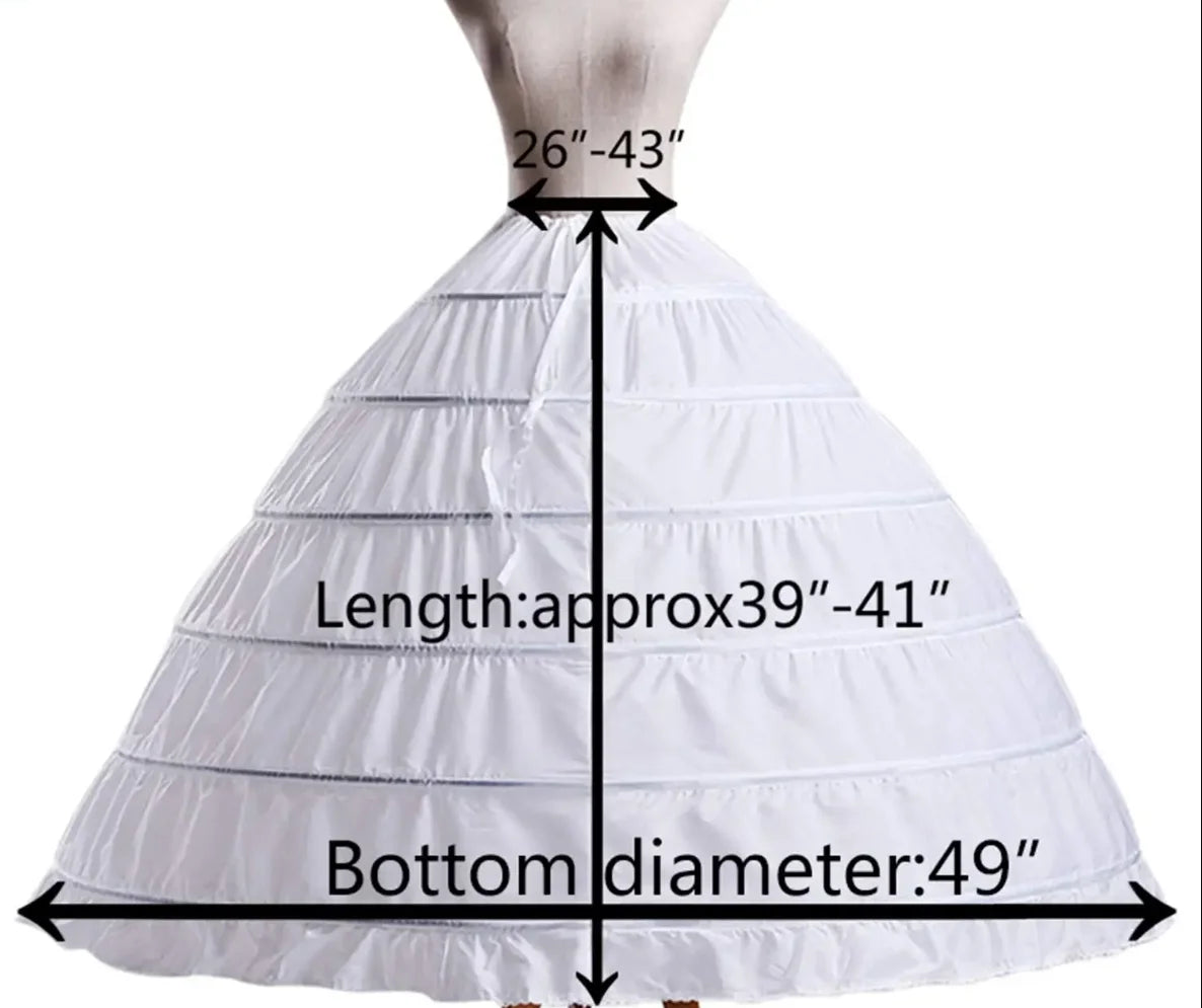 Bridal Wedding Petticoat Underskirt Ball Gown Crinoline Slip Underskirt Bridae Prom Dress Petticoats