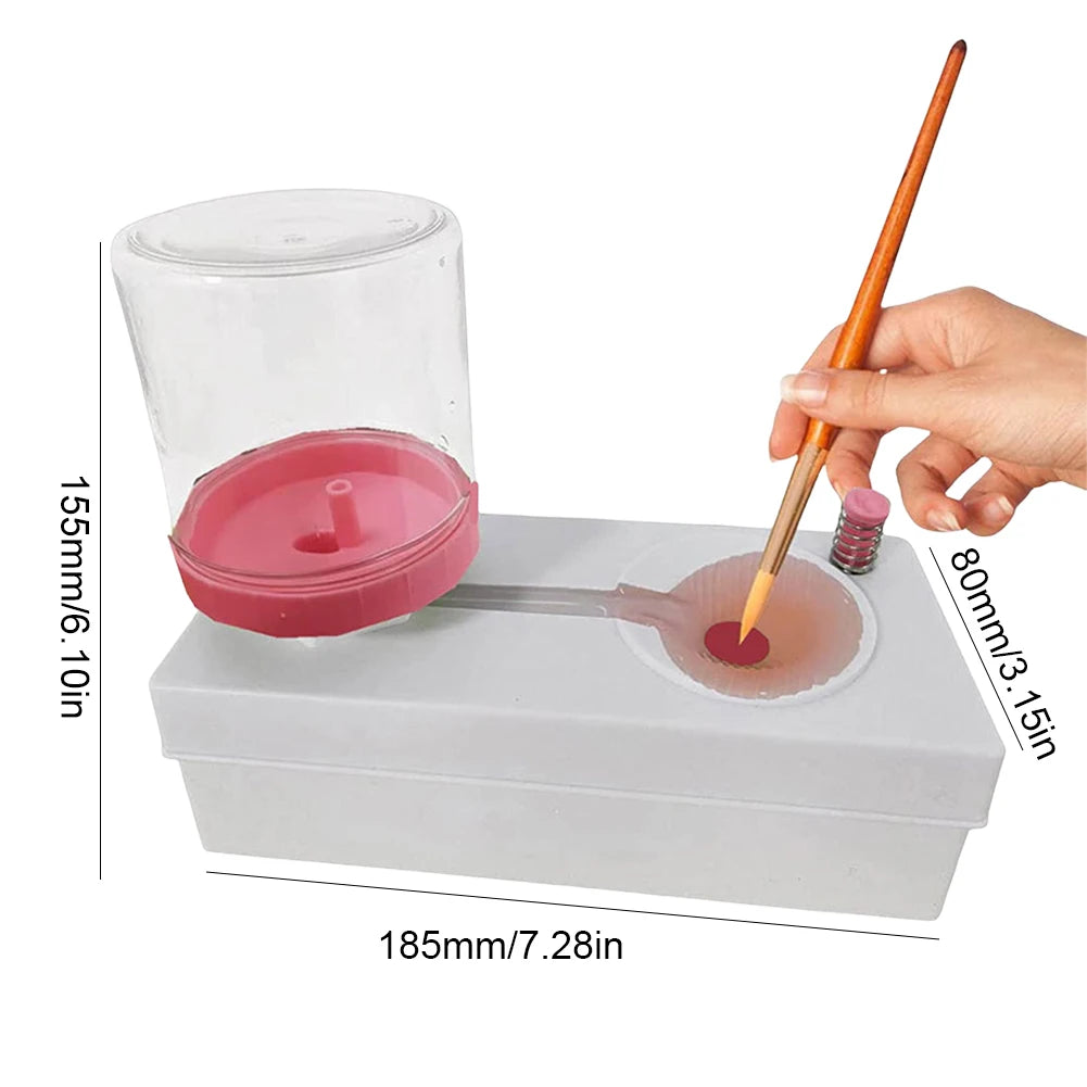 Paint Brush Washer with Drain Button Paint Brush Clean Device Automatic Water Circulation for Acrylic Water Based Painting Brush