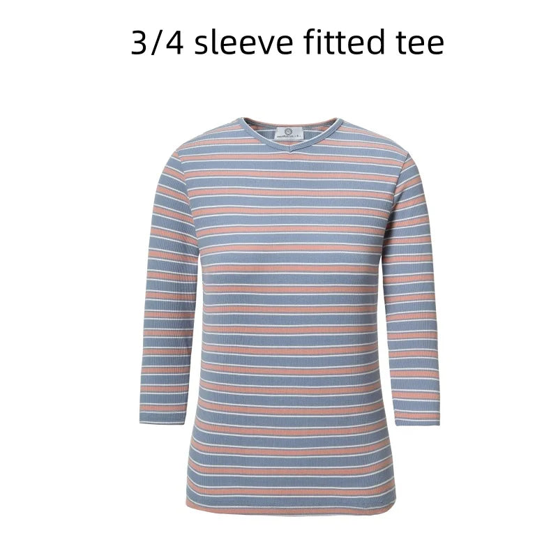 AP 2025 SS loose modal tee with colored denim jeans skirt teen girls women spring summer fashion jeans skirts loose tee