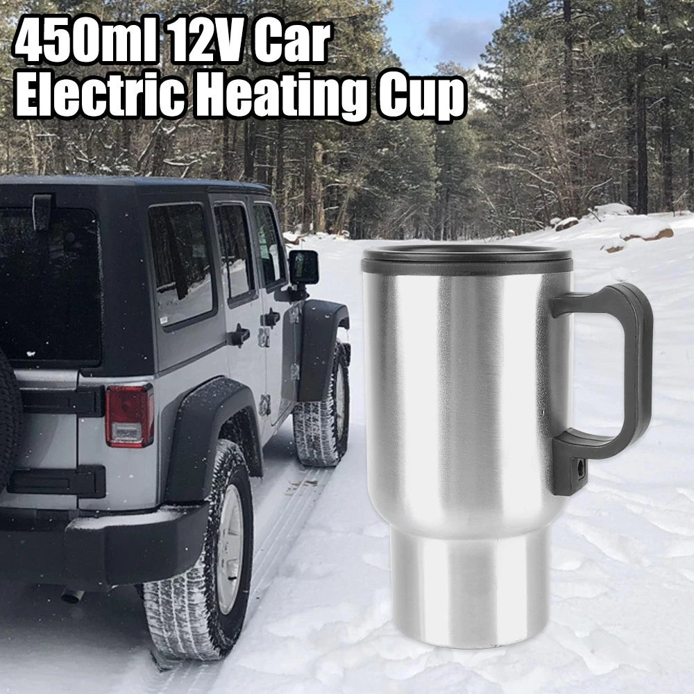 12V 450ml High Quality Car Kettle - Stainless Steel Travel Mug for Coffee/Tea" (85 chars) New Fashion Vehicle