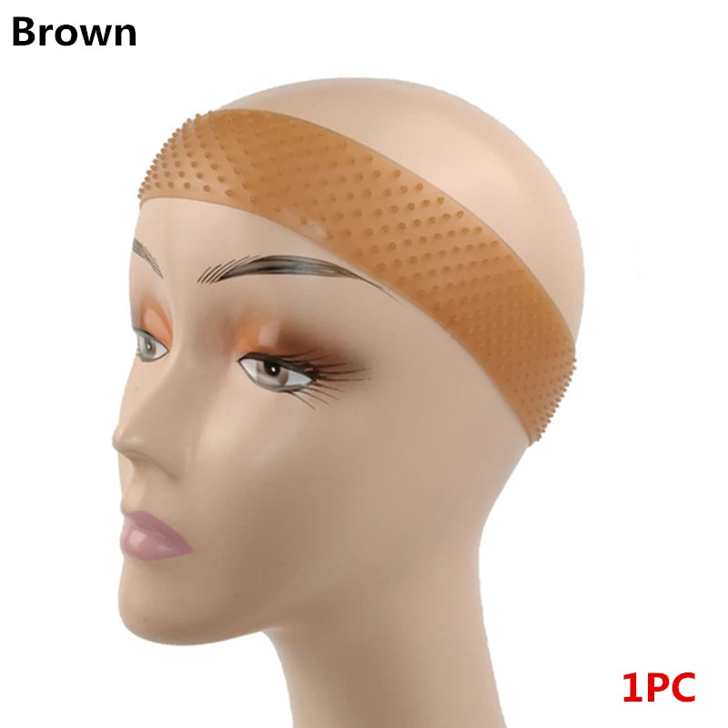 1PC Seamless Non Slip Wig Hair Band with Stretchy Nylon Wig Cap for Wig and Sport Yoga