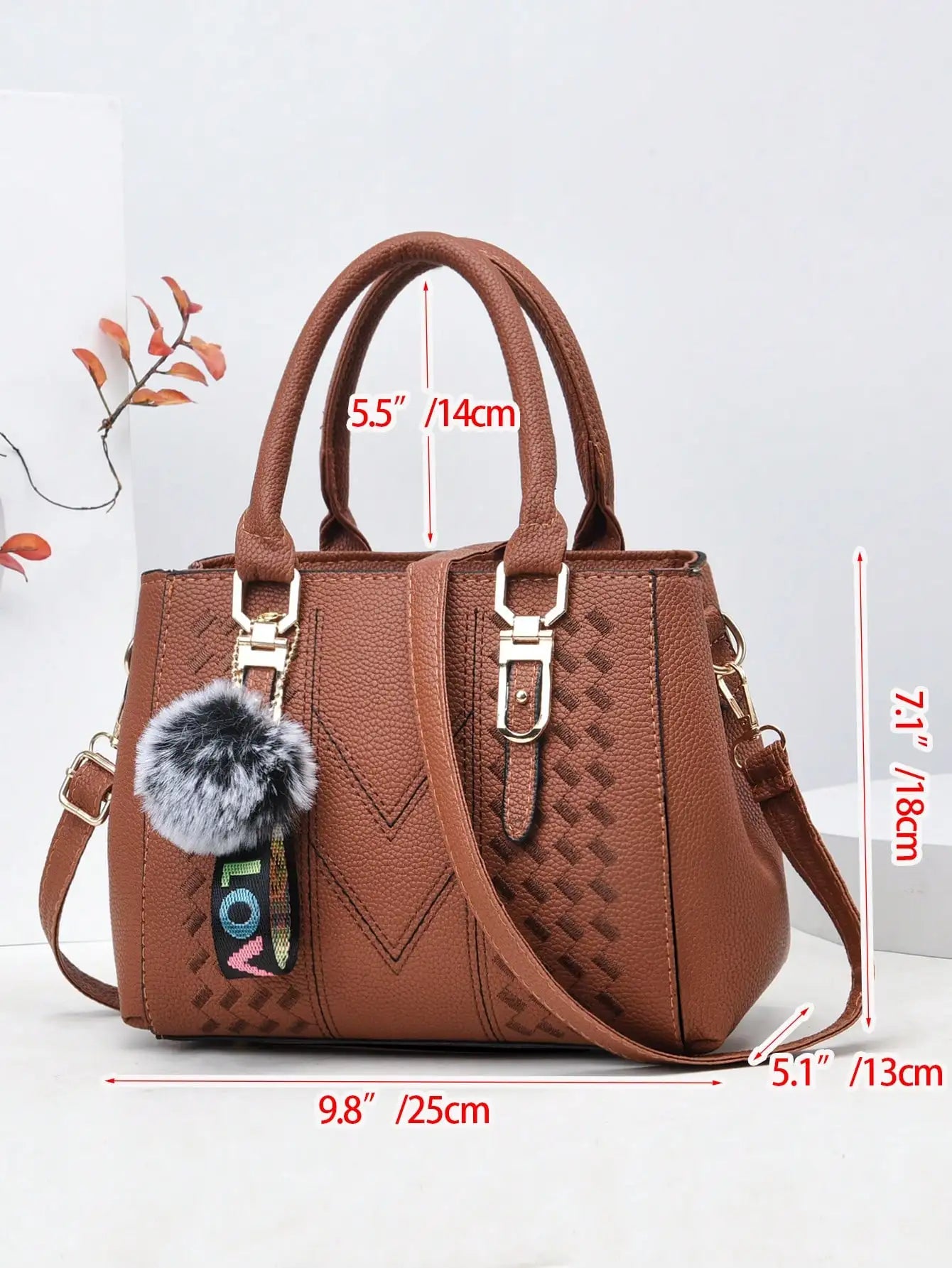 Fashionable and minimalist large capacity embroidered women's crossbody bag, a daily handbag for use
