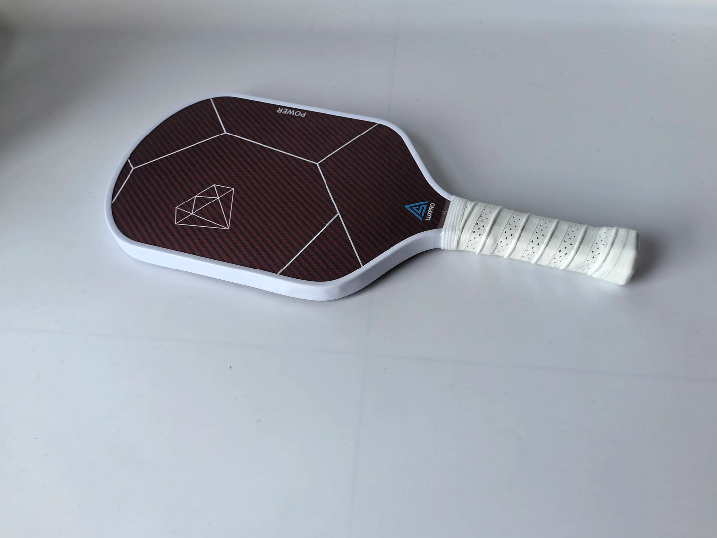 2024 Newest Hot sell Carbon Fiber And Red Kevlar pickleball paddle 16mm with High Grit & Spin Surface enlong handle