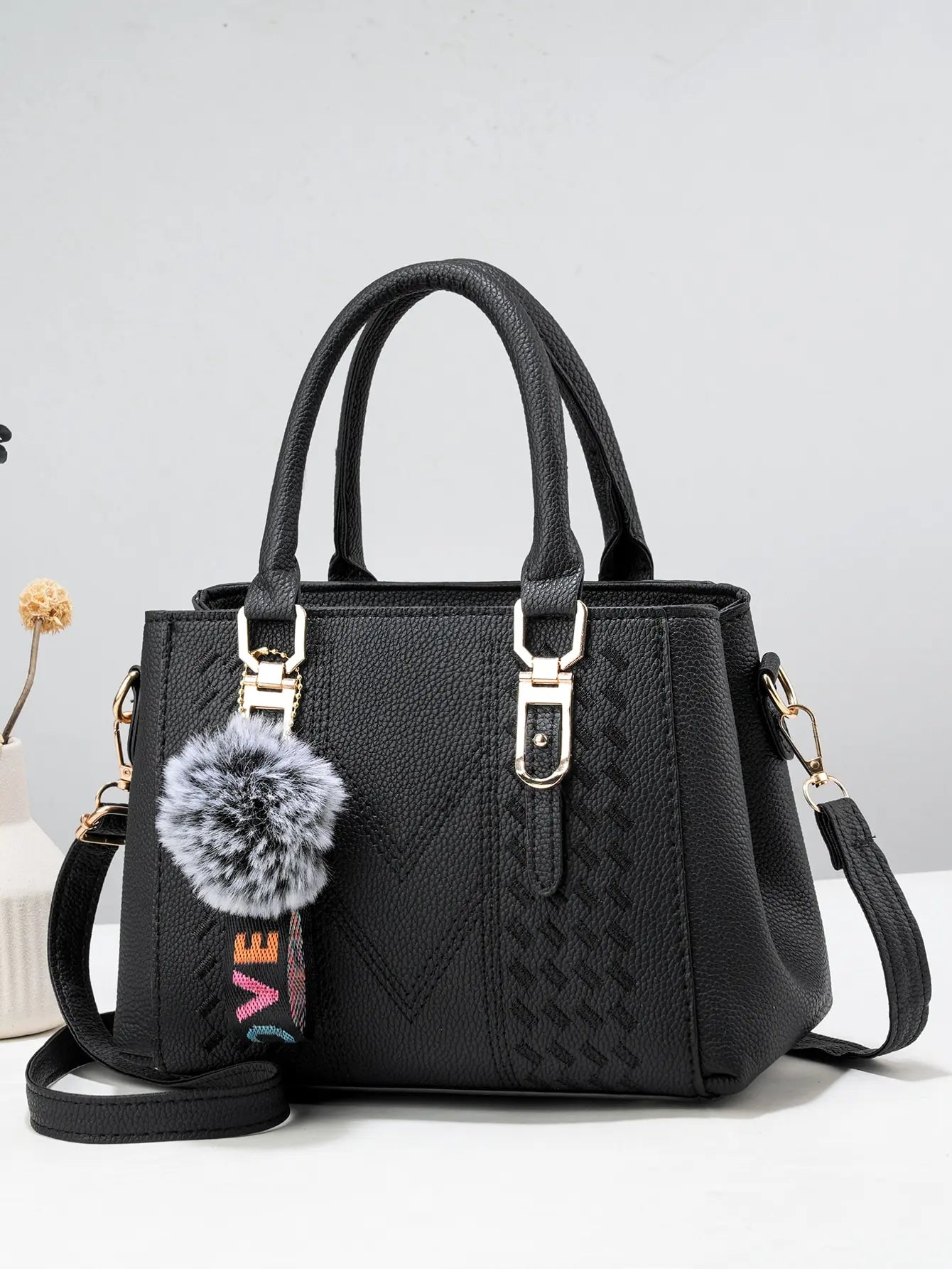 Fashionable and minimalist large capacity embroidered women's crossbody bag, a daily handbag for use