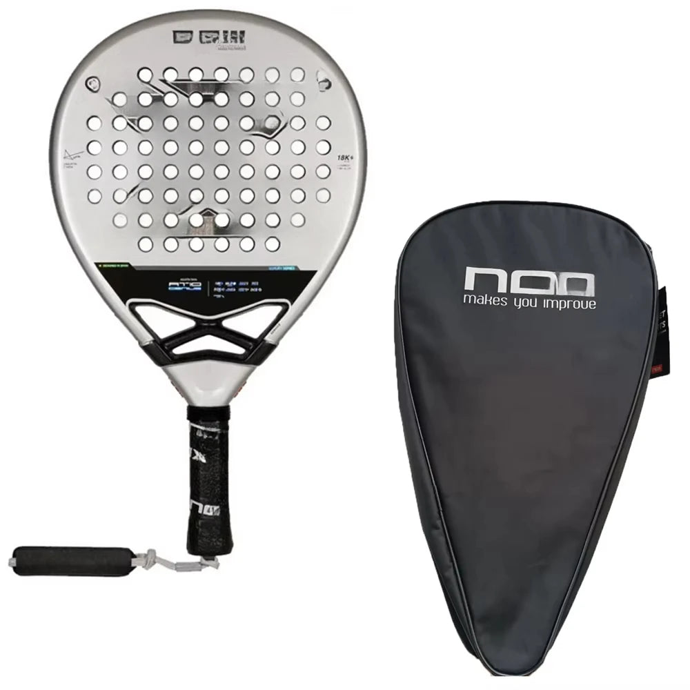 Professional Padel Tennis Racket, Soft Face Carbon Fiber, EVA Memory Paddle, Sports Racquet, Outdoor Equipment for Men and Women