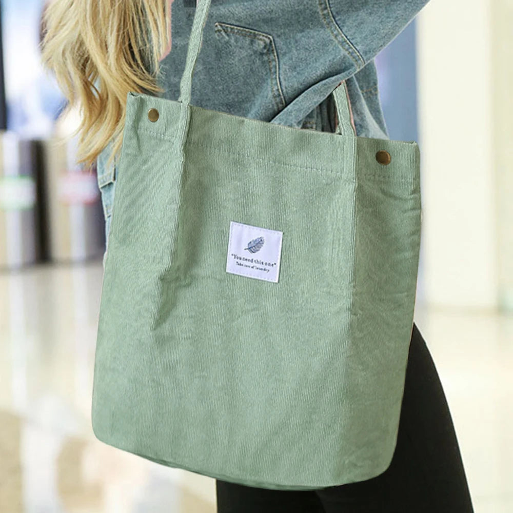 2024 New Women's Solid-Color Canvass Tote Bag Multi-Purpose Large Capacity Bag For Girls Kids Student School Shoulder Bag Female