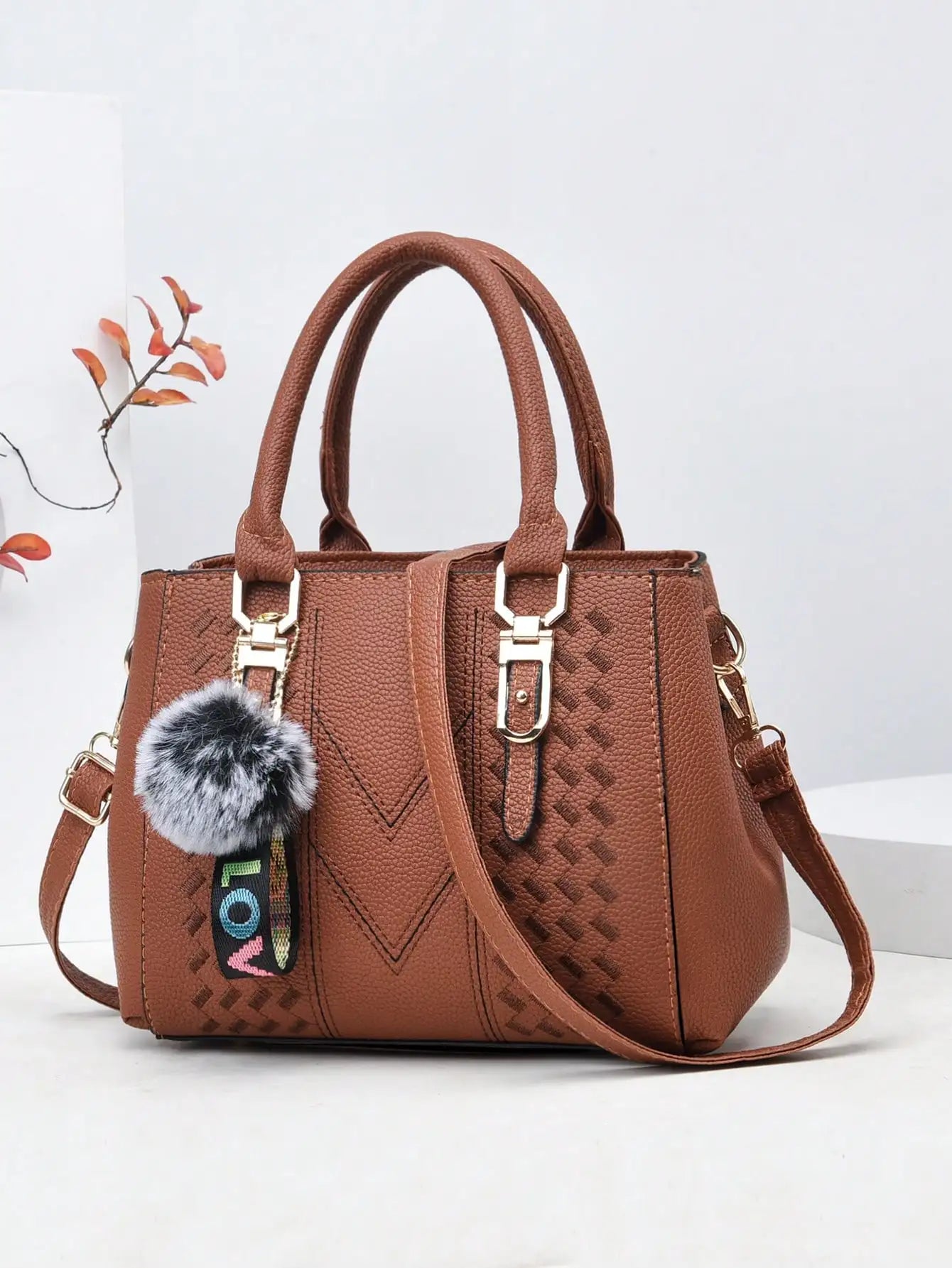 Fashionable and minimalist large capacity embroidered women's crossbody bag, a daily handbag for use