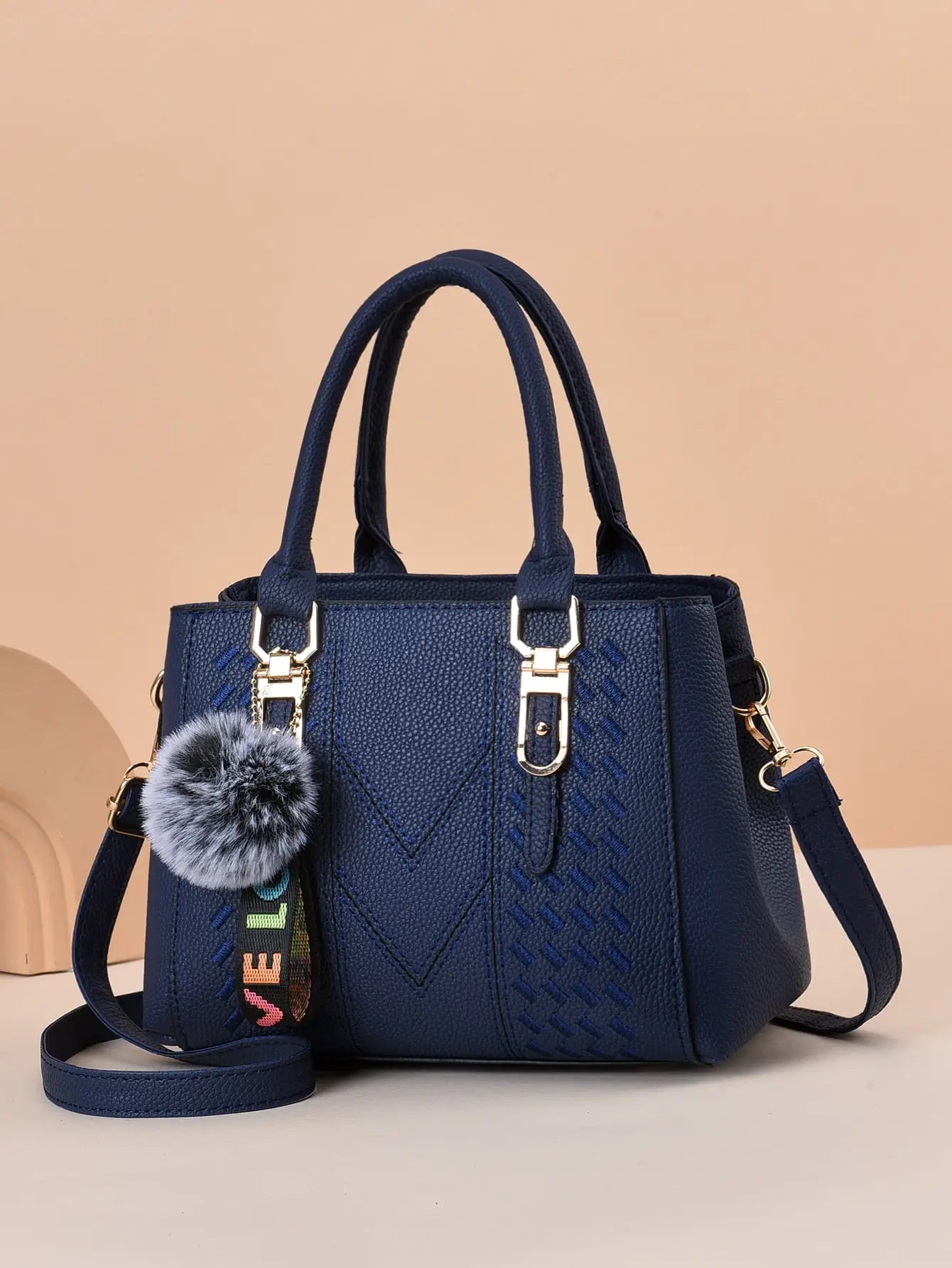 Fashionable and minimalist large capacity embroidered women's crossbody bag, a daily handbag for use