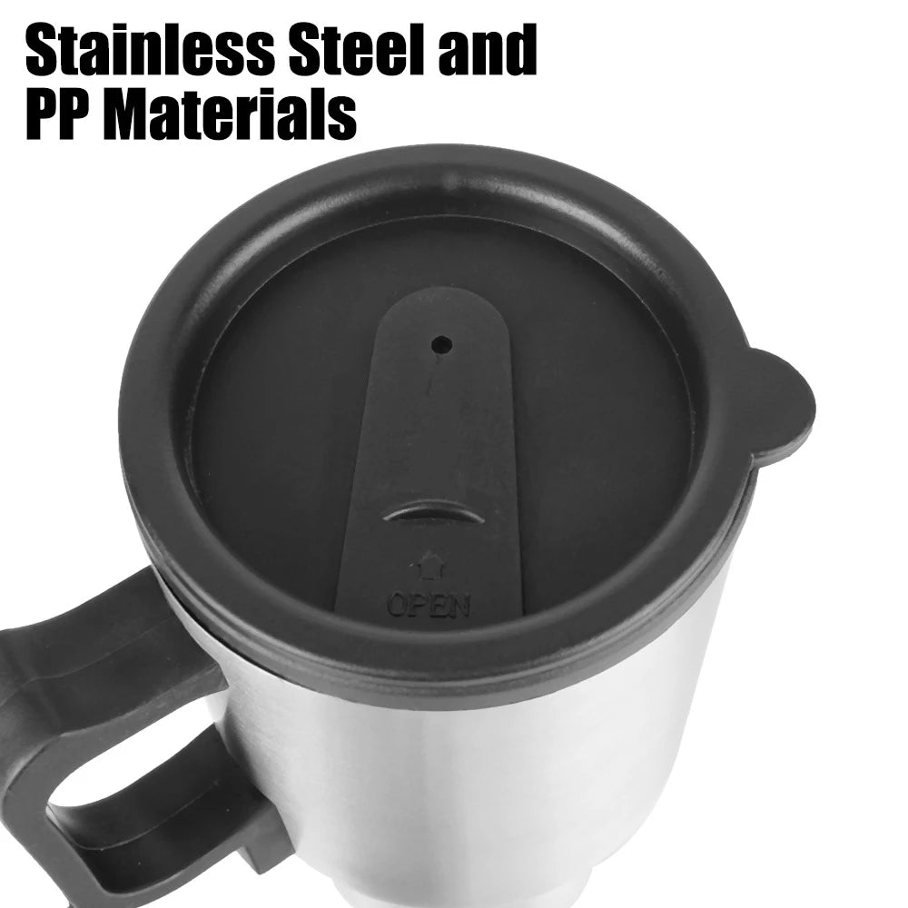 12V 450ml High Quality Car Kettle - Stainless Steel Travel Mug for Coffee/Tea" (85 chars) New Fashion Vehicle
