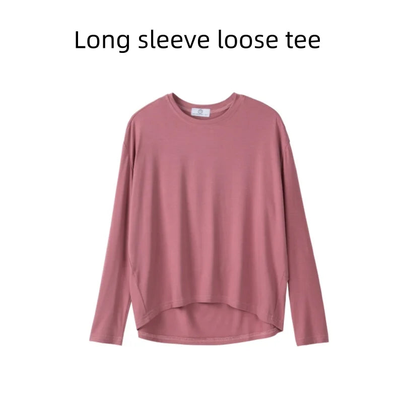 AP 2025 SS loose modal tee with colored denim jeans skirt teen girls women spring summer fashion jeans skirts loose tee
