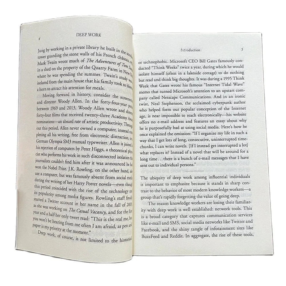 Deep Work English Book By Cal Newport Rules for Focused Success In A Distracted World Leadership & Motivation Books for Adult